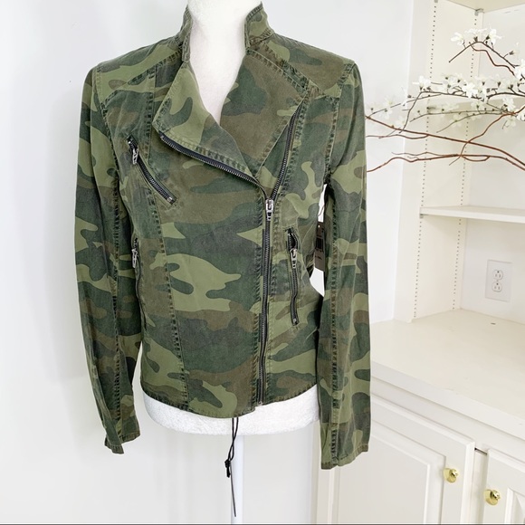 BLANKNYC On Duty Camo Print Moto Jacket XS NWT - Picture 6 of 13